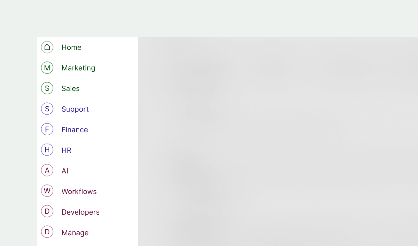 New sidebar navigation menu.